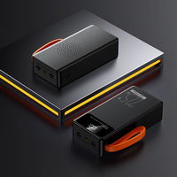 Power Bank Mini portabel 20000mAh, pengisi daya cepat dengan tampilan Digital dan speaker nirkabel desain lucu