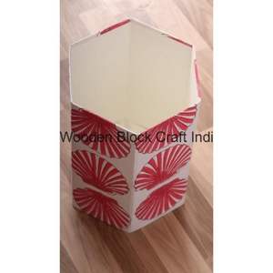 Cubo de Basura de Papel con Tapa Abatible y Diseño Floral, Ecológico, con Capacidad Personalizada para Uso en Interiores y Exteriores - Product Image 4