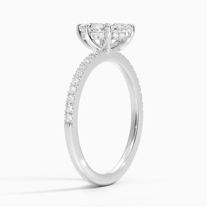 Bague BOJ 085 en argent 925, taille marquise, avec halo de pierres et griffes, solitaire en moissanite 2 carats couleur D VVS1 certifiée GRA, prix bas - Product Image 2