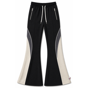Pantalones de Hombre Negros de Alta Calidad, Transpirables, con Cordón Ajustable, Rayas Laterales, Cintura Elástica, Estilo Casual para Otoño, Tejido de Punto - Product Image 1