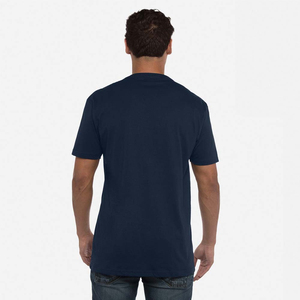 T-shirt col en V pour homme For Level Style, 100 % coton, personnalisable, grandes tailles, couleur unie, manches courtes, écologique - Product Image 4