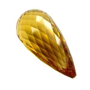 พลอย PDM Gems รูปทรงลูกแพร์เจียระไนแบบ Briolette พลอยซิทรินคุณภาพสูงสุด รับรองคุณภาพจากบราซิล ราคาถูกที่สุด - Product Image 1