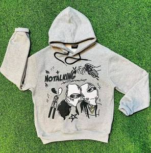 Sudadera con Capucha Unisex de Forro Polar Grueso, Estampado Gráfico Personalizado, Logotipo Frontal, Hombros Caídos, Estilo Urbano Oversize, Invierno, OEM - Product Image 6