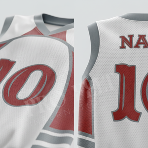 Ensemble de maillots et shorts de basketball personnalisés avec nom de marque – Tenue d'équipe athlétique respirante pour l'entraînement, la pratique et les matchs - Product Image 4