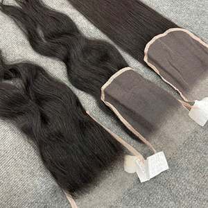 Perruques frontales en dentelle HD en cheveux humains bruts vietnamiens - Noir naturel, pré-épilées, nœuds blanchis, cheveux non traités, prix de gros - Product Image 5
