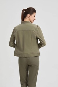 Veste en jean à prix d'usine, 100% coton, veste en jean décontractée longue pour femmes - Product Image 6