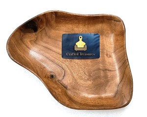 Handmade Acacia Wooden Serving tray Handmade Dinnerware Durable Household Kitchenware Lightweight Food Tray at Best Price - Product Image 1
