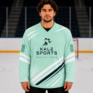 Maillot de hockey sur glace à manches longues respirant et à séchage rapide, design personnalisé, broderie personnalisée, maillot de hockey sur glace en twill - Product Image 6