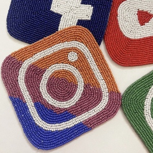 คริสตัลคราฟท์ งานฝีมือประดับลูกปัดสไตล์โบฮีเมียน สีดอกเบญจมาศ รูปทรงสี่เหลี่ยม - Product Image 4