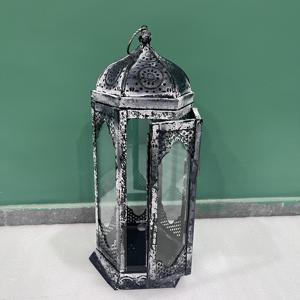 Lanterne décorative en verre et fer gravé pour le Ramadan, l'Aïd, les mariages, Noël, Pâques, décoration intérieure - Product Image 3