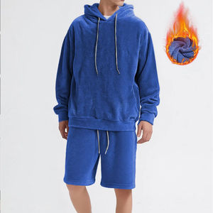 OEM Plus Size Casual Mens Hooded <b>Coral</b> Fleece 100% Cotton Breathable 220g Printed Sweatshirt <b>Jacket</b> for Autumn Winter Wholesale - Product Image 1