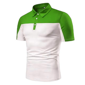Men's Color Blocked Short Sleeve for Shirt Nonwoven Casual Solid White Red Button Front Breathable - Product Image 6