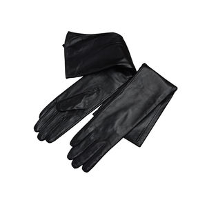 Gants longs en cuir d'agneau noir de qualité supérieure pour femmes, élégants et chics, gants de soirée, gants chauds d'hiver, gants longs à la mode - Product Image 3
