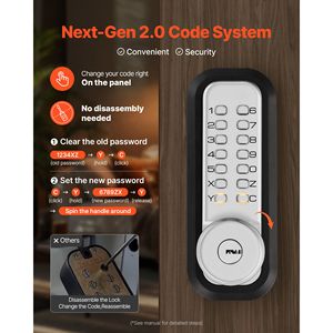 Serratura Meccanica per Porta con Ingresso Senza Chiave 2.0, Codice a 4-7 Cifre, Tastierino a Pulsanti Unilaterale - Product Image 4