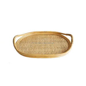 Eco Friendly Handmade Rattan <b>Tray</b> Wholesale Supplier Durable Multipurpose Serving <b>Tray</b> Lightweight Sustainable Vietnam - Product Image 3