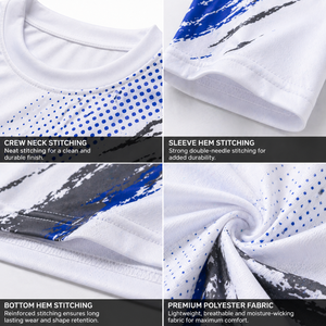 เสื้อยืดออกกำลังกายฮิปฮอปคุณภาพสูงสำหรับผู้ชาย พิมพ์ลายแบบซับลิเมชั่นและดิจิตอล ผ้าโพลีเอสเตอร์ 100% ระบายอากาศได้ดี แห้งเร็ว - Product Image 4