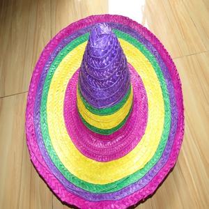 Vente en gros mexique Sombrero Chapeaux Fête mexicaine Chapeaux de paille à bas prix Chapeaux de paille traditionnels pour la décoration de costumes de festival - Product Image 6