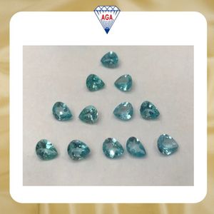 Apatite bleue néon naturelle, pierre précieuse taille poire, qualité AAA, calibrée, vente en gros, pour la fabrication de bijoux, pierres précieuses en vrac, OEM - Product Image 6