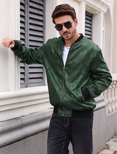 Autumn/Winter New <b>Men's</b> Fashion Casual Loose <b>Long</b> Satin Softshell Breathable Detachable Collar Stand <b>Jacket</b> - Product Image 2