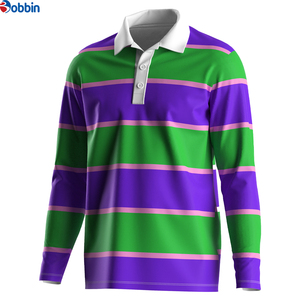 Camisetas Polo para Hombre, Camiseta Polo a Rayas de Manga Larga, Transpirable, de Punto, de Algodón y Poliéster, Perfecta para Entrenamiento y Uso Casual - Product Image 5