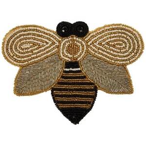 Charming Seed Beads Hair Bow Embroidery Soft Style Elegant <b>Beaded</b> Hair Bow Seed Beads Floral Design - Product Image 5