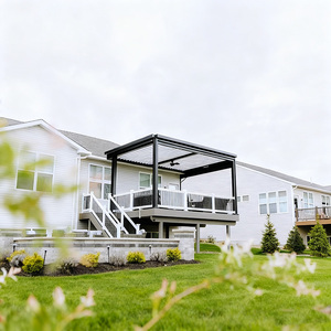 Pergola motorisée en aluminium à lames orientables personnalisable, couverture automatique bioclimatique pour balcon, patio, cour arrière, cuisine extérieure, LED - Product Image 3