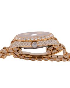 Reloj de Lujo Automático de Acero Inoxidable con Diamantes Personalizados, Reloj de Pulsera para Hombre con Números Arábigos y Diamantes de Moissanita - Product Image 4