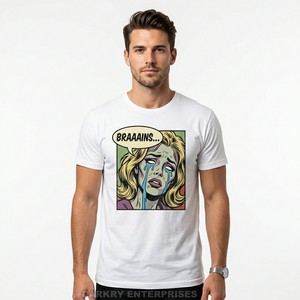 T-shirt Homme Esthétique Sombre Gris Anthracite avec Motif Squelette Gothique, Impression Personnalisée, Style Hip Hop Streetwear, Fabrication en Usine - Product Image 4