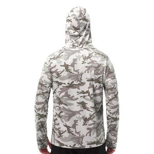 Chemise de pêche sportive respirante en polyester, adaptée aux hommes, t-shirt à manches longues pour la pêche avec capuche - Product Image 4