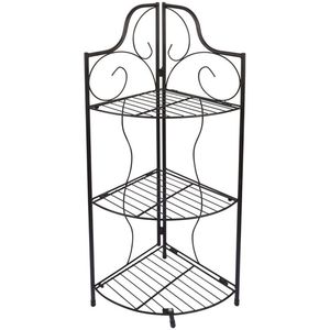 Soporte de metal de alta tendencia para plantas de esquina con tres niveles curvos para decoración de interiores, balcones y jardines, tamaño personalizado - Product Image 4
