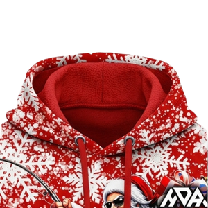 Custom <b>Christmas</b> Hooded <b>Sweatshirt</b> Snowman Tree Lights Embroidery Kangaroo Pocket Oversized Cotton Polyester Wholesale Men <b>Women</b> - Product Image 5