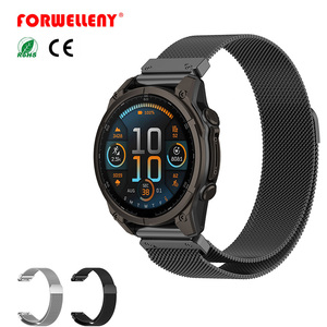 <span class=keywords><strong>Correa</strong></span> Milanesa <span class=keywords><strong>QuickFit</strong></span> Forwelleny de 26mm 22mm 20mm para <span class=keywords><strong>Garmin</strong></span> Fenix 8 E 7X Pro 6X, Magnética Oficial para <span class=keywords><strong>Garmin</strong></span> Tactix 8/Quatix 8 - Product Image 1