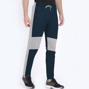 Men's Color Blocked Sweatpants Elastic Waist Drawstring Casual Joggers Side Pockets Breathable Spandex Polyester Autumn Wear - Product Image 1