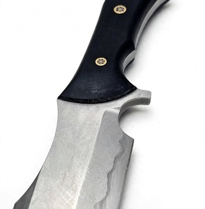 Outil utilitaire d'extérieur artisanal en acier satiné, manche en micarta noir, Hamon Line Display Craft - Product Image 6