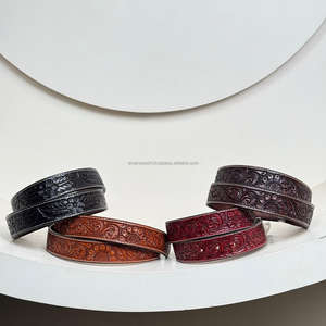 Sangle de ceinture robuste en cuir véritable usiné à la main de haute qualité avec trous pour homme sans boucle ceintures durables pour hommes et femmes - Product Image 6