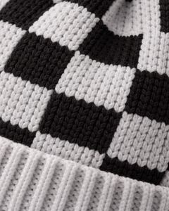 Gorro de Punto Personalizado a Cuadros Grises y Negros, Gorro de Invierno Cálido con Pompón, Gorro de Punto Grueso Unisex, Gorro con Logo Personalizado, Proveedor OEM - Product Image 6