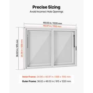 Vitrine de service en alliage d'aluminium 48x36 po, inclinable à 85 degrés, avec 2 panneaux coulissants en acrylique pour Food Truck - Product Image 2