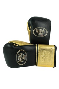 ถุงมือชกมวยสีดำทองคำ รุ่น Custom Black & Golden No Boxing No Life คุณภาพพรีเมียม หนังวัวแท้ สำหรับฝึกซ้อม CP-BG-94 - Product Image 2