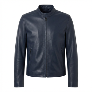 Chaqueta cortavientos de invierno para hombre, de cuero, con cuello alto, de la marca más vendida, a bajo precio. - Product Image 1