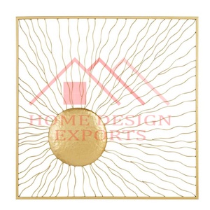 Accueil Hôtels et restaurants Art abstrait de mur de conception de fil métallique antique d'or accrochant pour le salon/décoratif - Product Image 1