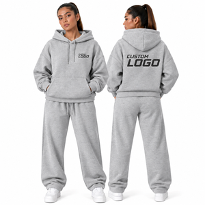 Women's Oversized Hoodie Tracksuit <b>Set</b> Premium Fleece Hoodie Jogger <b>Set</b> For Women Streetwear Hoodie And <b>Sweatpants</b> <b>Set</b> - Product Image 3