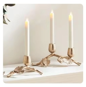 Portavelas con forma de palmera con un nuevo diseño en metal, portavelas hechos a mano a precio de mayoreo. - Product Image 3
