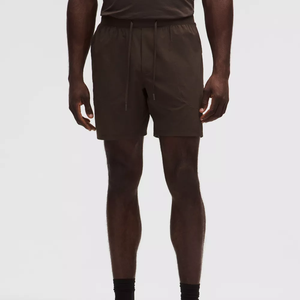 Men's Solid Color Drawstring Shorts Quick Dry Breathable Casual Athletic Wear Mid Waist Polyester Fabric - Product Image 1