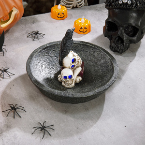 Mygift ถาดเครื่องประดับรูปหัวกะโหลกวันฮาโลวีนที่น่ากลัวของตกแต่งแนวกอธิคที่ต้องมีสำหรับจัดแสดงเครื่องประดับฮาโลวีน - Product Image 1