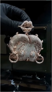 Pendentif Hip Hop personnalisé en argent sterling S925, serti de moissanite VVS, avec visage 3D sur mesure - Product Image 2