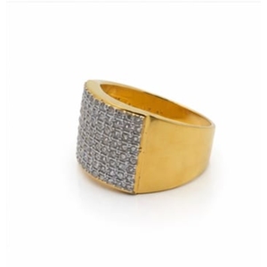 Elegant 22K Gold Mens <b>Ring</b> with Diamond Grid Design Stylish Heavy <b>Finger</b> <b>Ring</b> for Men Luxury Jewellery for Daily Wear - Product Image 2