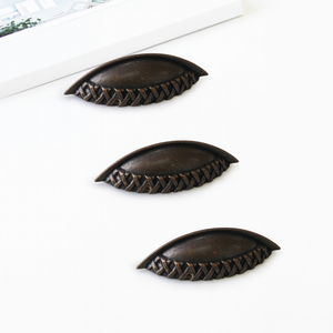Hot Selling Vintage Braided Zinc Alloy Cabinetry Handles Half Moon <b>Rustic</b> Drawer Pull for Kitchen Bathroom Wardrobe Dining Room - Product Image 3