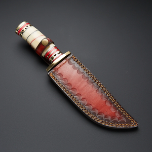Cuchillo Bowie Táctico de Acero Inoxidable de Damasco Forjado a Mano, de Alta Durabilidad, con Mango Exótico Grande y Color Personalizado - Product Image 5