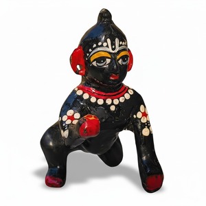 Escultura Decorativa de Bronce Hecha a Mano de Gopal Laddoo, Ídolo Hindú de Krishna, para Decoración del Hogar y Sala de Estar en Diwali Puja - Product Image 1