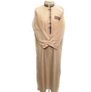 Ropa islámica para hombre más vendida, Jubba Thobes, Thobe de manga larga para hombres musulmanes, Kaftan saudí para hombres, Thobe en venta en línea - Product Image 2